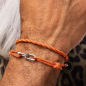 Preview: Pig& Hen, bracelet Daunting Dean salmon orange closure shackle silver, style